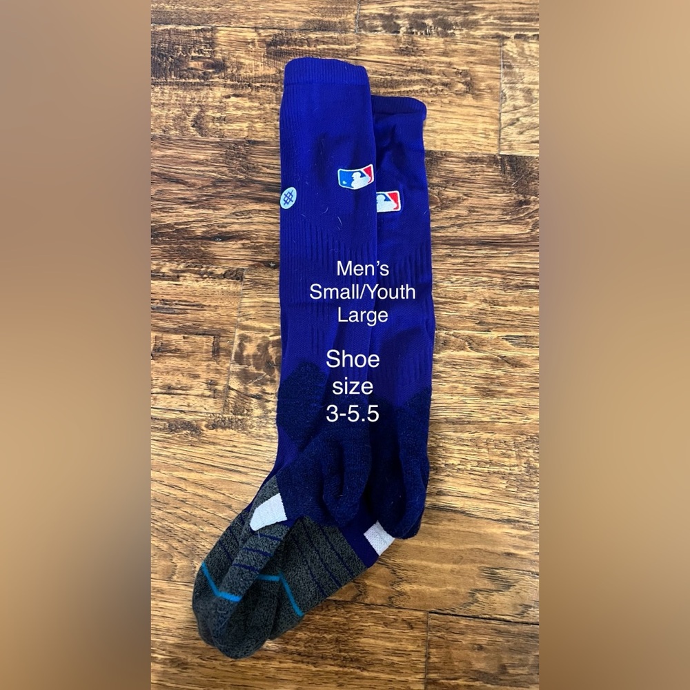 MLB BASEBALL DIAMOND PRO SOCKS : Royal Blue over the calf